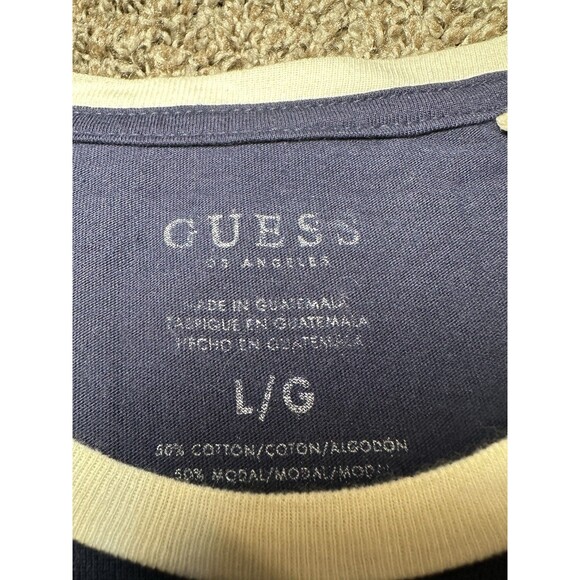 GUESS Los Angeles Men's L Short Sleeve T-Shirt Embroidered Logo - Picture 4 of 6